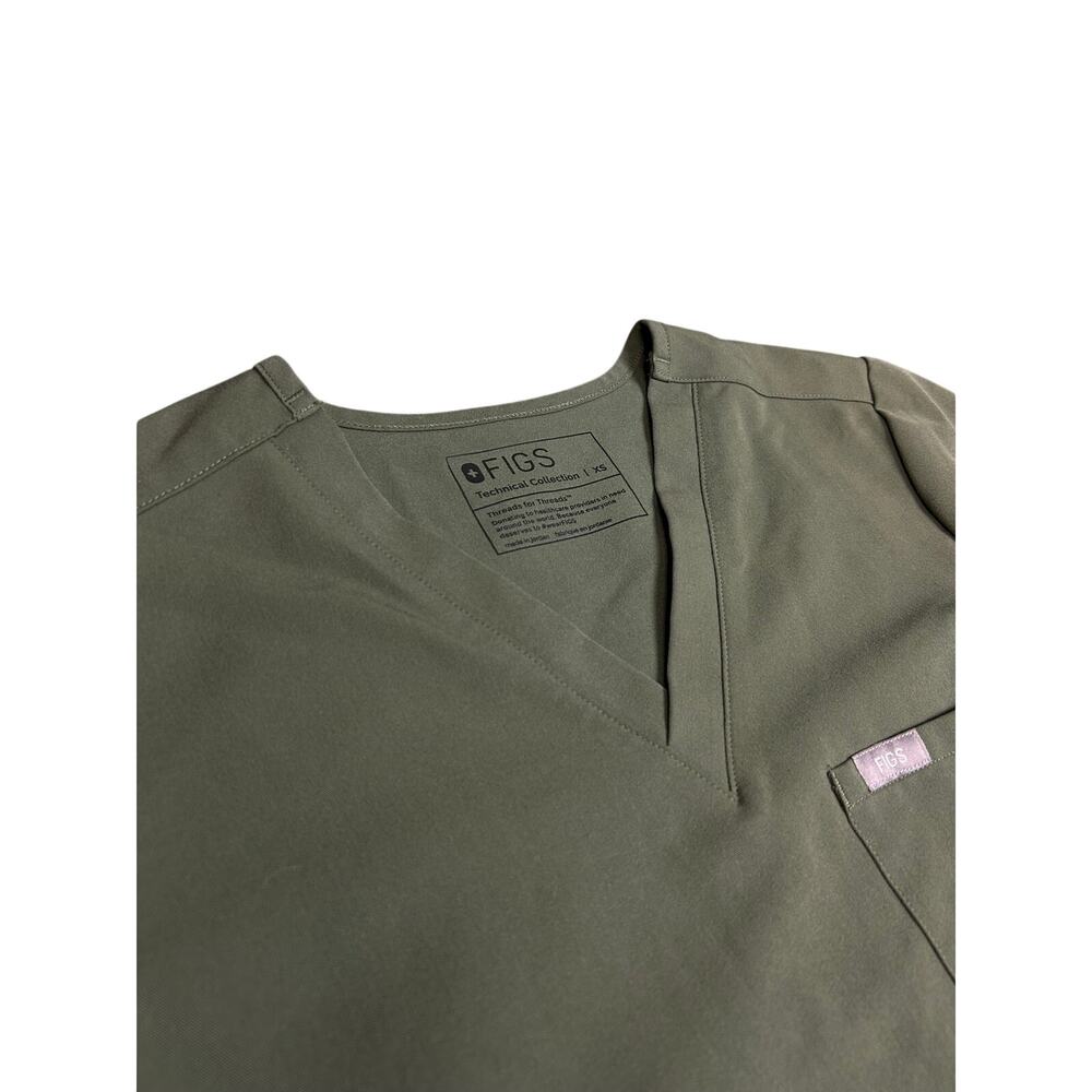 Figs Top Womens Small Green Scrubs Technical Collection Healthcare Nursing